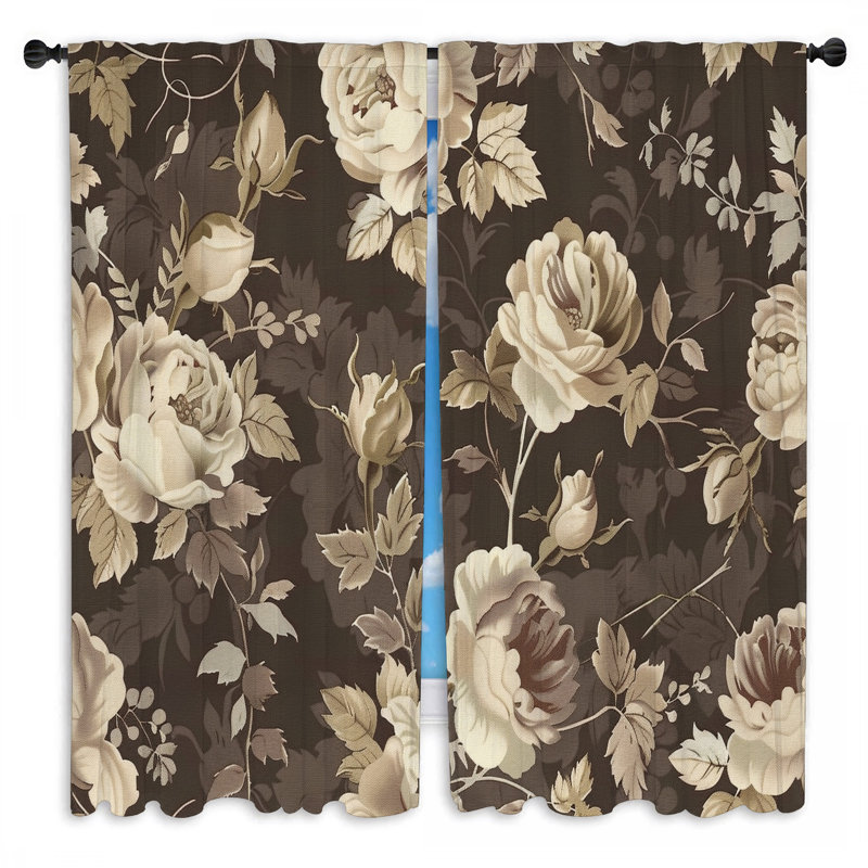 Paire de rideaux obscurcissant en polyester Mariamne, L 20 po x L 82 po