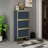 3 Metal Door Shoe Rack, Freestanding Modern Shoe Storage Cabinet, Metal Rattan, For Entryway, Shoe Storage-617629588