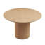 Table de salle à manger ronde en bois aggloméré de 47,2 po de conception Mid-Century moderne en chêne, de forme circulaire peu encombrante pour les salles à manger (plusieurs options de taille / couleur disponibles)