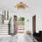 Jollain 6-Light Natural Rattan Coastal Semi-Flush Mount Chandelier