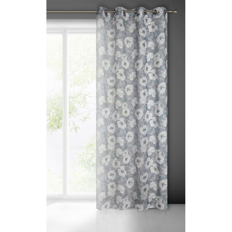 Aalena Semi Sheer Curtains Single Panel