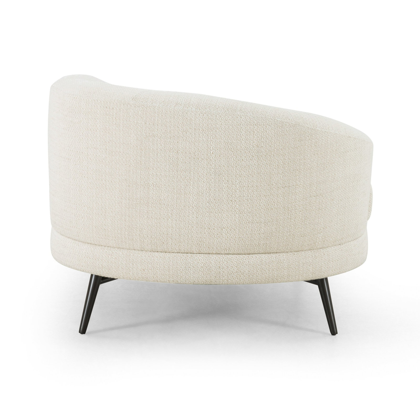 Alistair Upholstered Chaise Lounge, Left-Arm Chaise, Irving Taupe Polyester Blend, Carbon Black