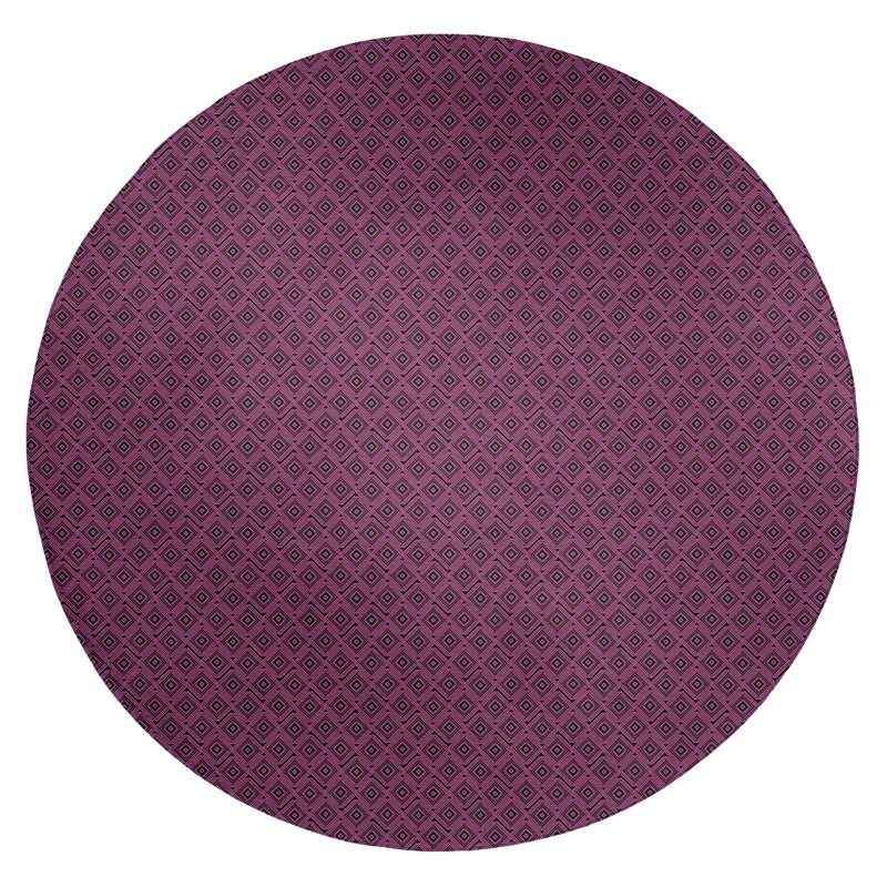 Tapis de la zone mauve de labyrinthe carré, Rond 5 pi