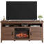 Meuble télé 63 po, centre de divertissement avec foyer électrique et portes d'armoire 63 po-1611071690
