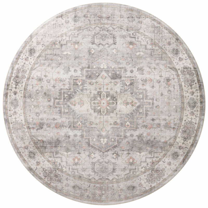 Jujhar Oriental Indoor Rug, Round 6'
