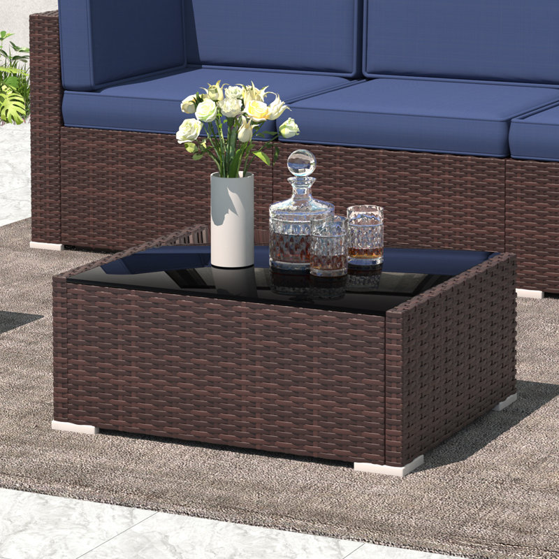 Rectangular Outdoor Bar Table , cm W cm D, Brown