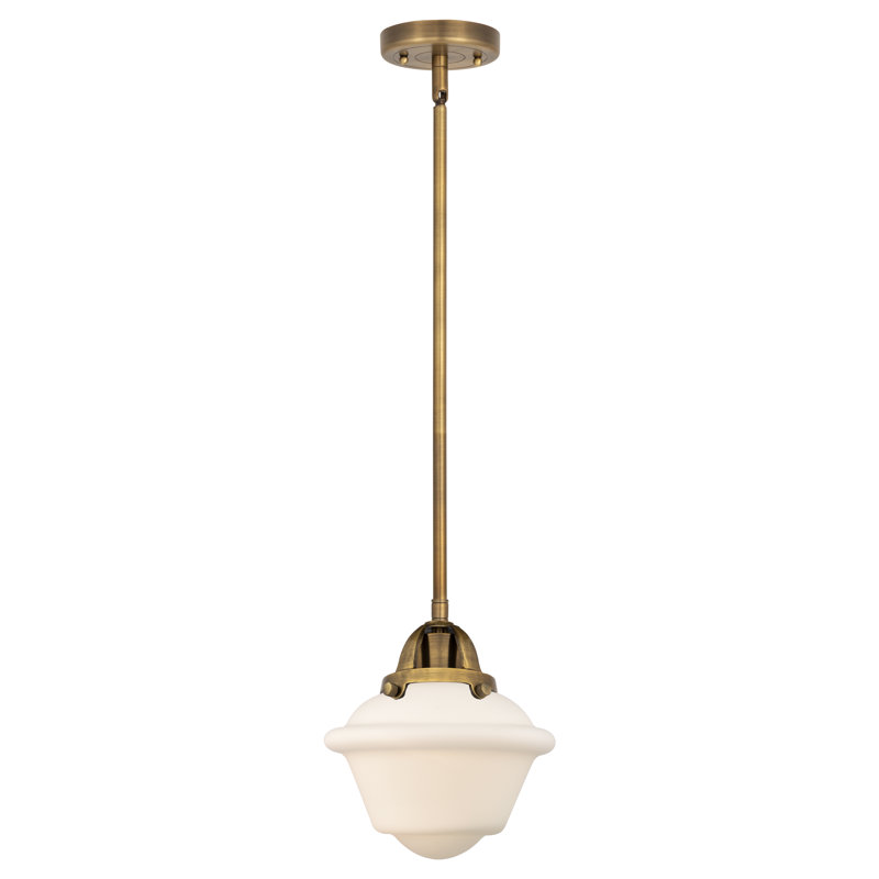 Mini-luminaire suspendu à 2 lumières 7,5 po - 1 lumière de 8 po Nouveau - ampoule non incluse - abat-jour Grourke, Blanc mat