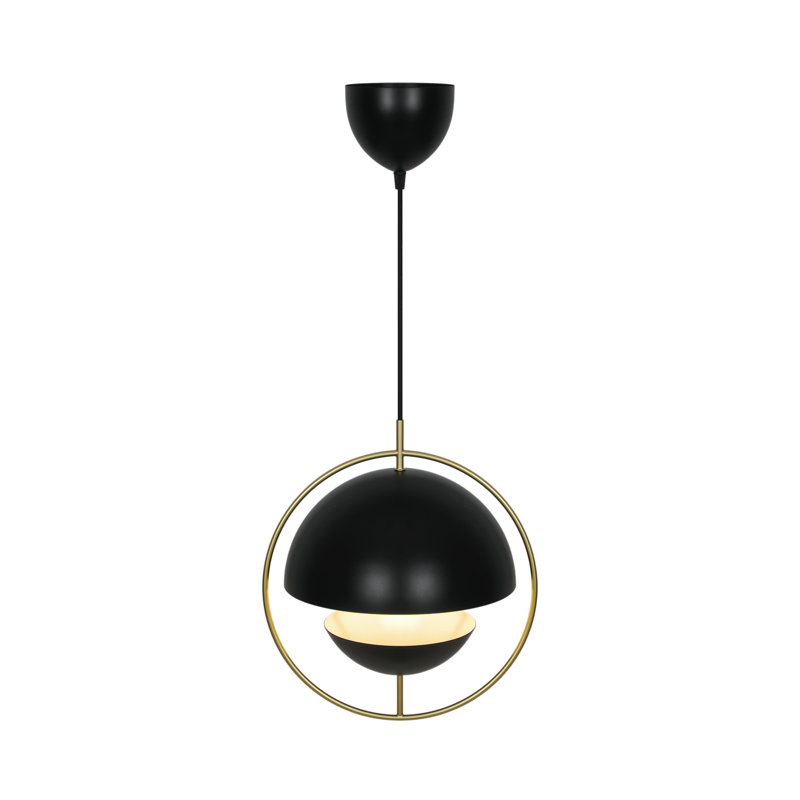 1 - Light Satin Pendant, Black