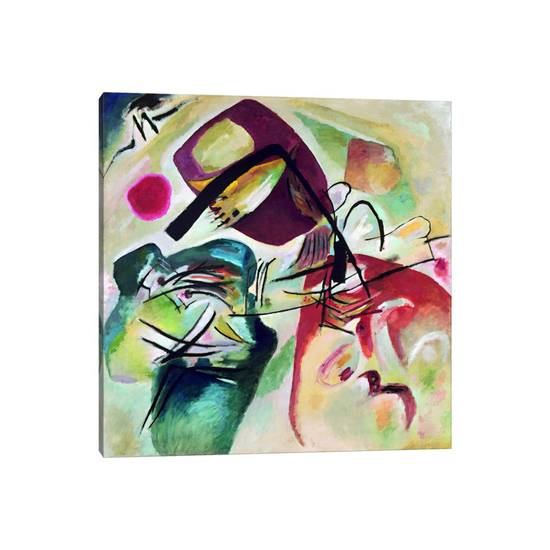 With Black Arch by Wassily Kandinsky - Wrapped Canvas Painting, 93.98 cm H x 93.98 cm W x 3.175 cm D
