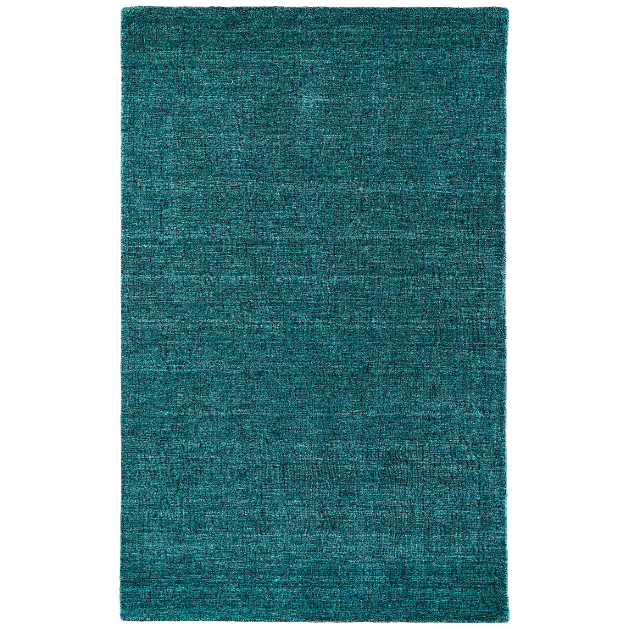 Kaden Handmade Wool Blue Rug, Rectangle 2' x 3', Teal