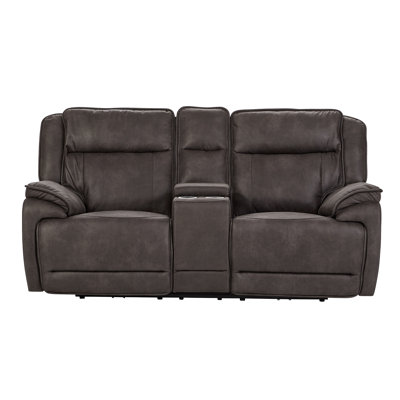 Causeuse inclinable électrique double Hochstetler, ardoise Derby