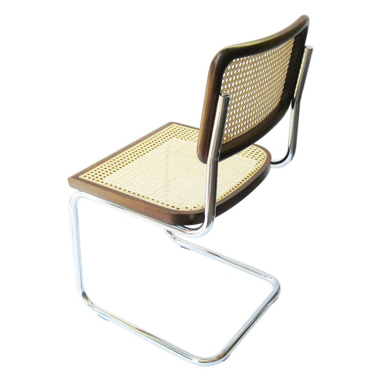 Breuer Chair Company Cesca Cane Dining Chair in Chrome and Natural