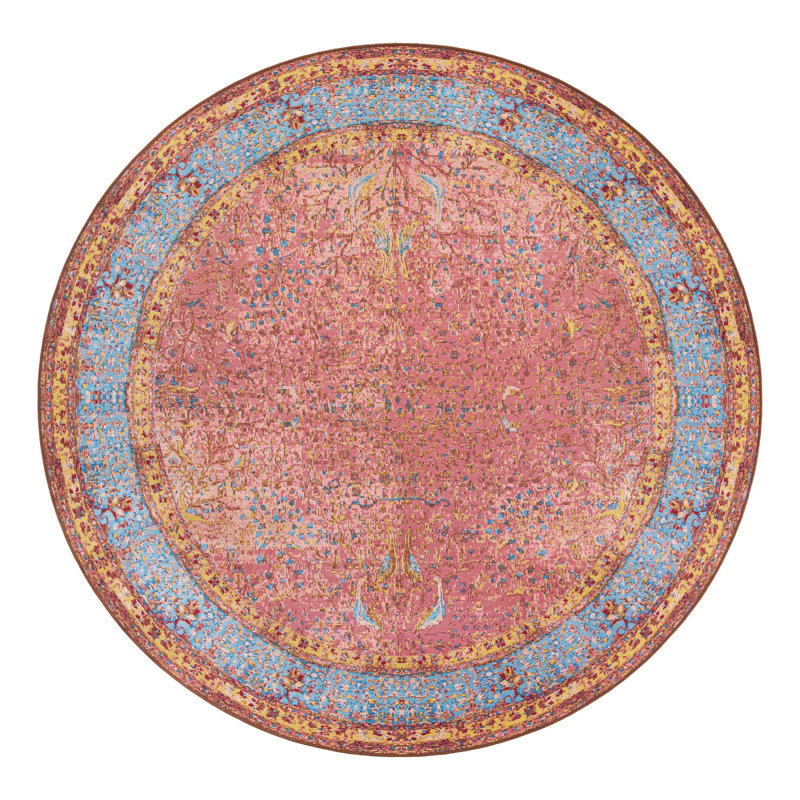 Tapis d'extérieur traditionnel, Rond 4 pi 1 po