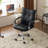 Luxury Faux Leather Office Chair - Padded Arms-342761279