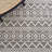 Natura Hand Woven Wool/Cotton Geometric Rug in Ivory/Black-38367648