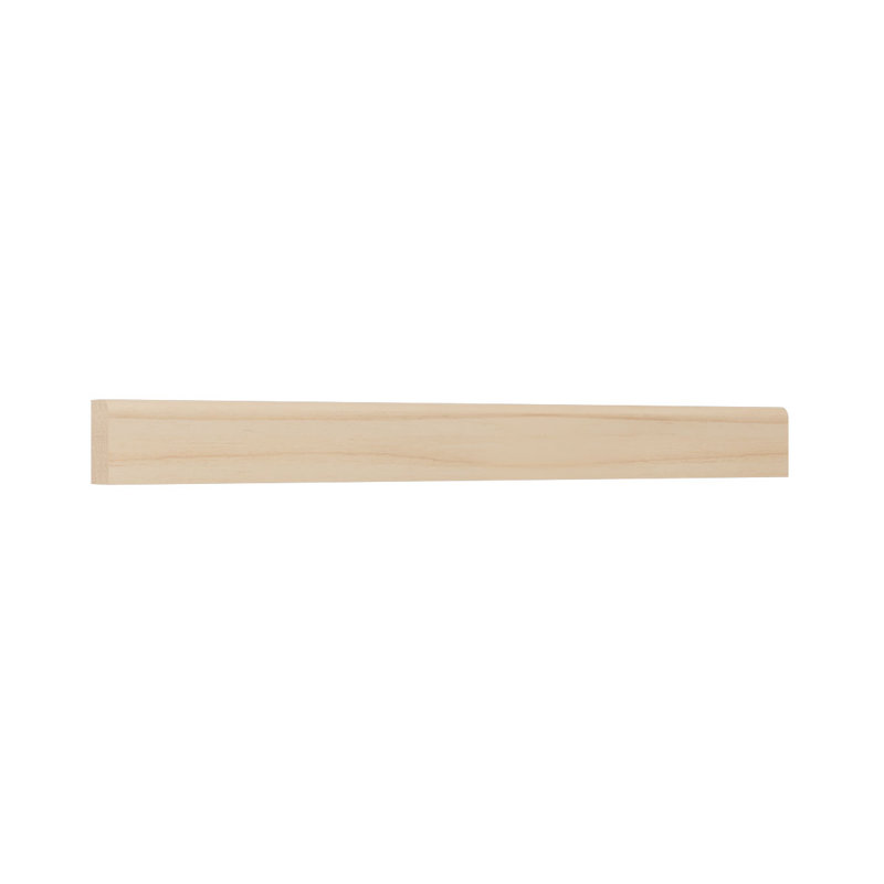 Moulure de chaussures de qualité en bois franc massif D 88 1/2 po x l 3/4 po x L 96 po., Aulne