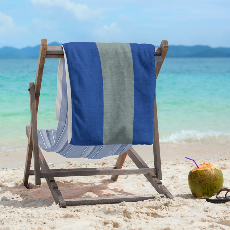 Beach Towel, Home Blue/Silver