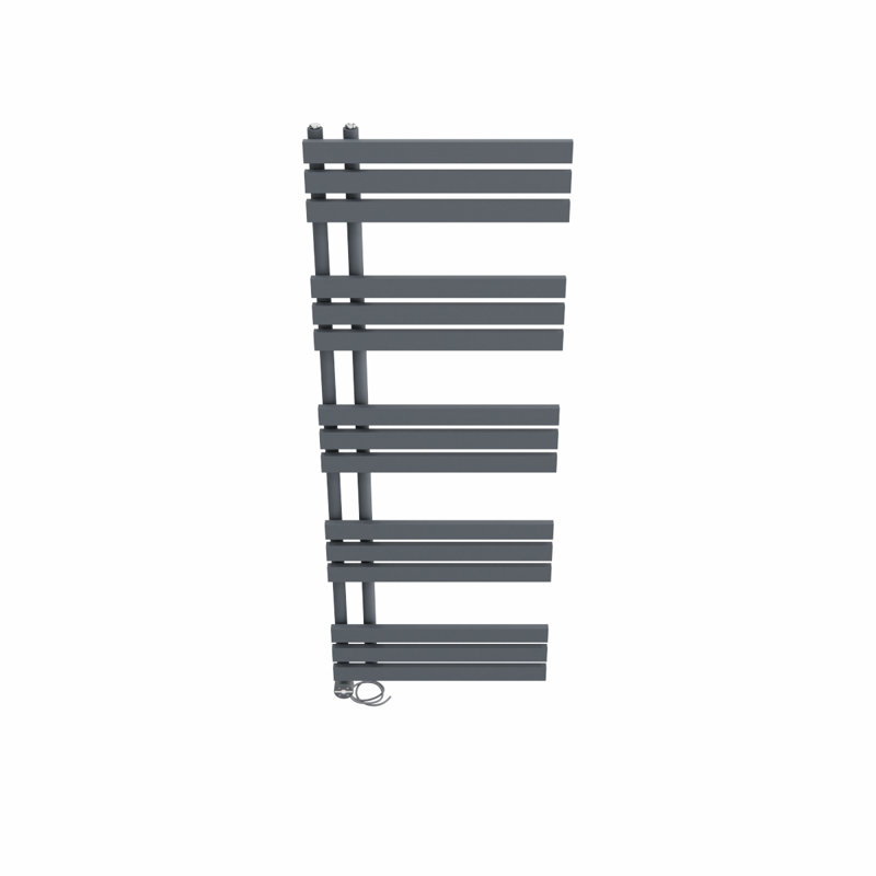 Rizza Designer Towel Rail Heated Towel Rails, Anthracite, 160cm H x 60cm W x 7.35cm D