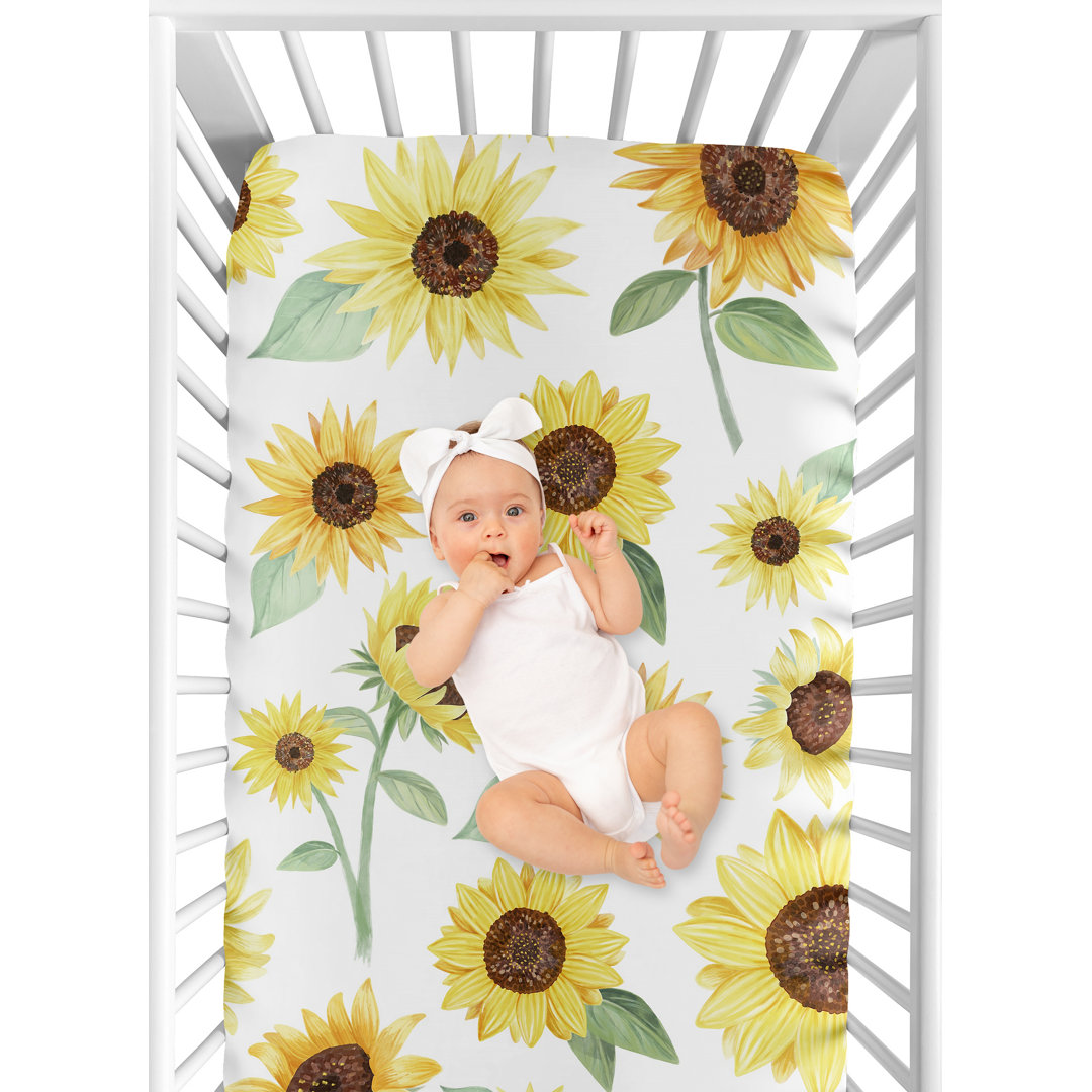 Sunflower Fitted Crib Sheet Sweet Jojo Designs