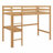 High Loft Bed, Wood Loft Bed With Safety Guardrail, Built-In Desk, Ladder-636454897