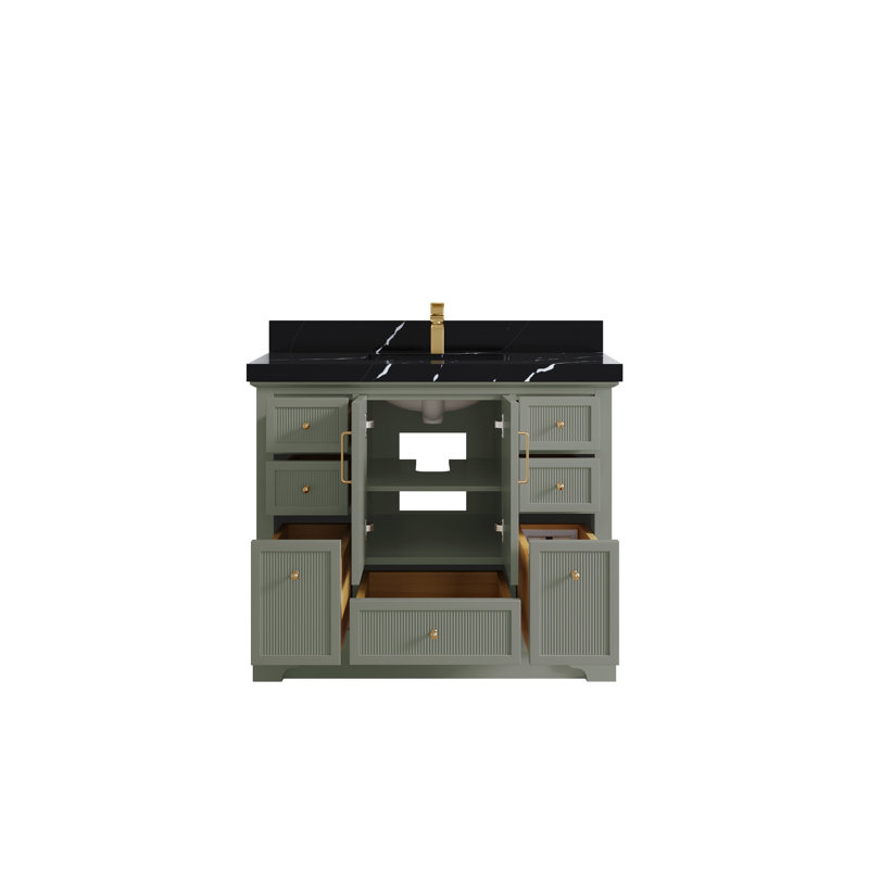 Ensemble de meuble-lavabo simple 42 po Colisa, Noir