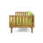 Clara Outdoor Daybed, Brown Wood Slat Back, 68 Inch Green Fabric-121489386