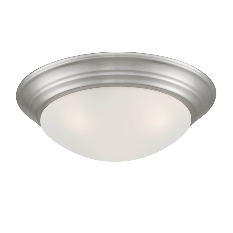 Plafonnier encastré 3 lumières 16,75 po Jennesa, Nickel brossé