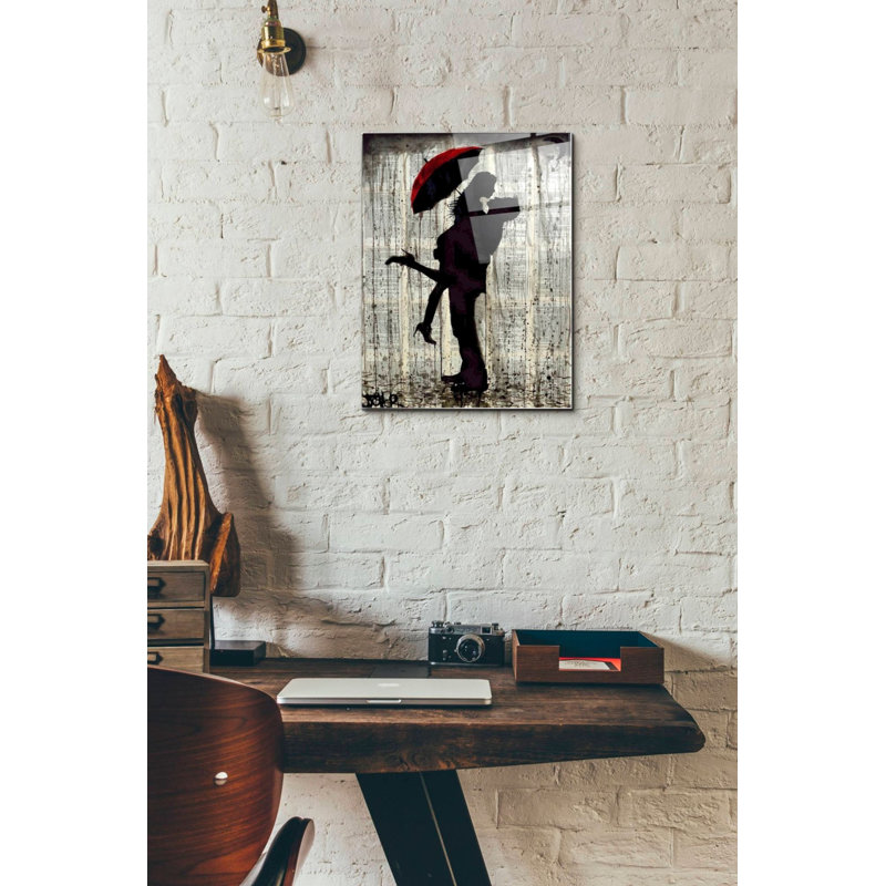 Trinx «Love and Rain» par Loui Jover, art mural en verre acrylique, H 16 po x l 12 po x P 0,12 po