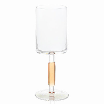 Colored Stem Wine Glasses 6pk - Clear & Amber