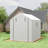 8'X6'x7' Walk-In Greenhouse, Protected, Mesh Windows & Door, 18 Shelf For Herb Planting, White Protective Door Windows, Flower, Herb, Veggie
