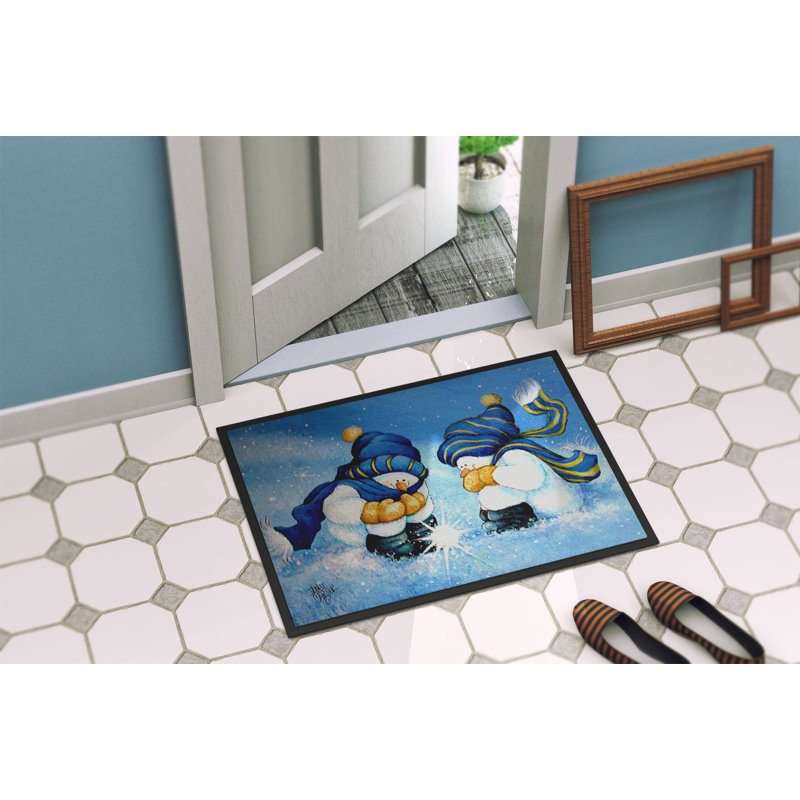 Gossy Non-Slip Christmas Outdoor Doormat, Rectangle 2' x 3'