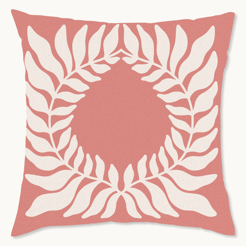 Housse de coussin floral en polyester