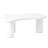 44''w X 25.9''d Cream Coffee Table, White, 1.5'' Thick Tabletop, Easy Assembly, Round Edge, Legs For Balcony Chic Cloud Table In 44''x25.9'', , Assembly Home