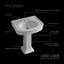 Isabella 34" White Ceramic Rectangular Pedestal Bathroom Sink with Overflow-60370991