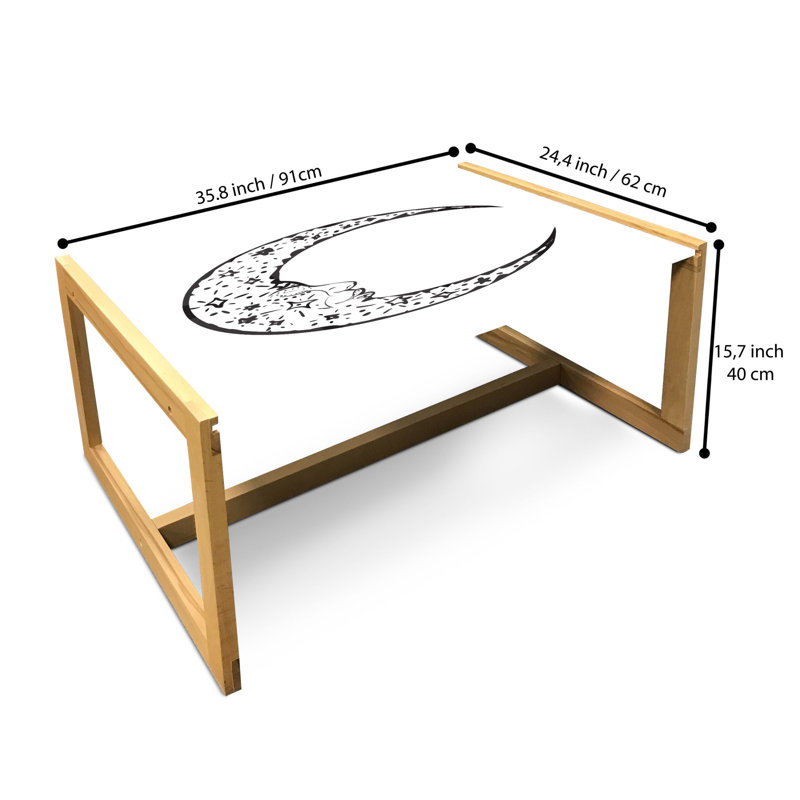 Jagviri Sled Coffee Table, 90cm H x 62cm W x 40cm D
