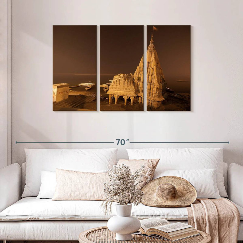 Rorry Ganges River Temple Ruins, 28" H x 45" W