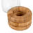 Glass Hurricane Vase With Woven Rattan Base-282710955