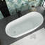 Baignoire de trempage autoportante en acrylique 55,12 po x 27,56 po