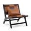  Fauteuil d'appoint en cuir Boho pour salon et chambre à coucher
