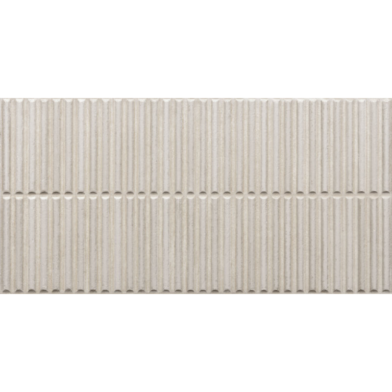 Stripes 12x24 Fluted 3D Porcelain Wall Tile – Ribbed Textured Modern Tile, White Glossy
