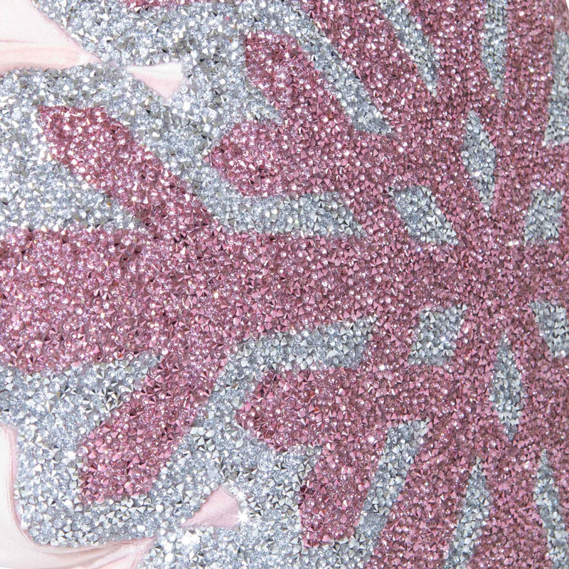 Coussin Sparkles Home Strass | Housse en velours | Insert décoratif inclus, Rose