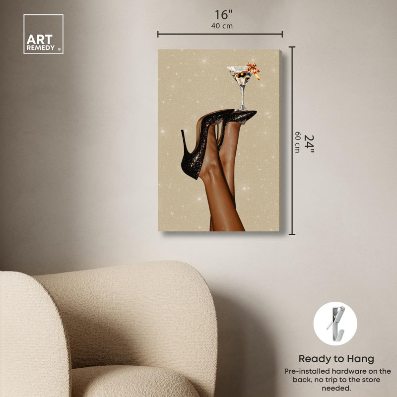 «Martini on Show», reproduction d'art sur toile , H 24 po x l 16 po, Toile tendue