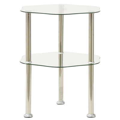 Pennside Glass End Table with Storage