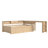 Twin Size Daybed With Trundle,Wood Daybed Frame with Storage Drawers,Side Shelves and Desk,Golden-781719959-781719953