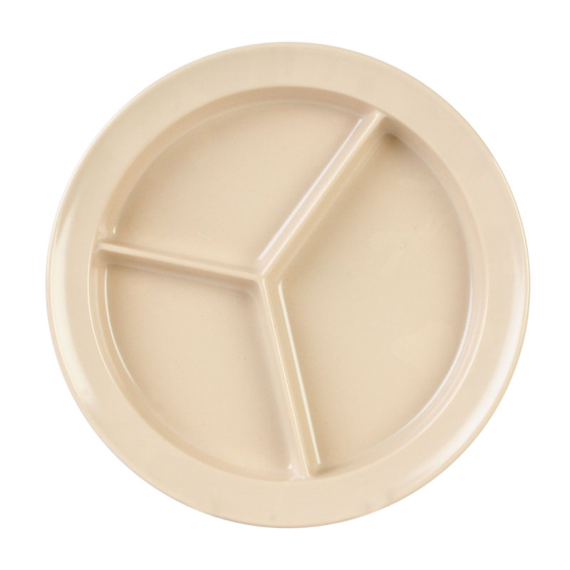 Plat de service divisé en mélamine Nustone, Perle