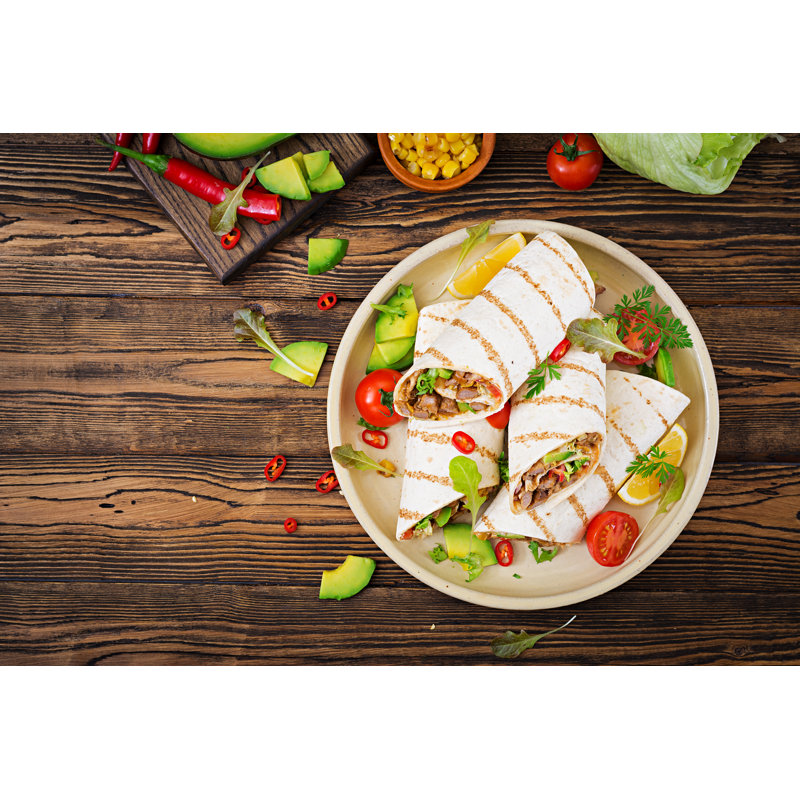Burritos Wraps - Wrapped Canvas Print, 20cm H x 30cm W x 3.8cm D