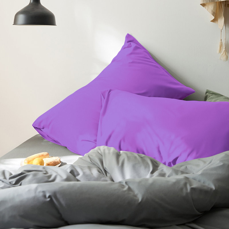Bed Pillowcases, 1800 Brushed Microfiber Queen Pillow Cases with Envelope Closure - 20x30 Inches - NTBAY, Purple