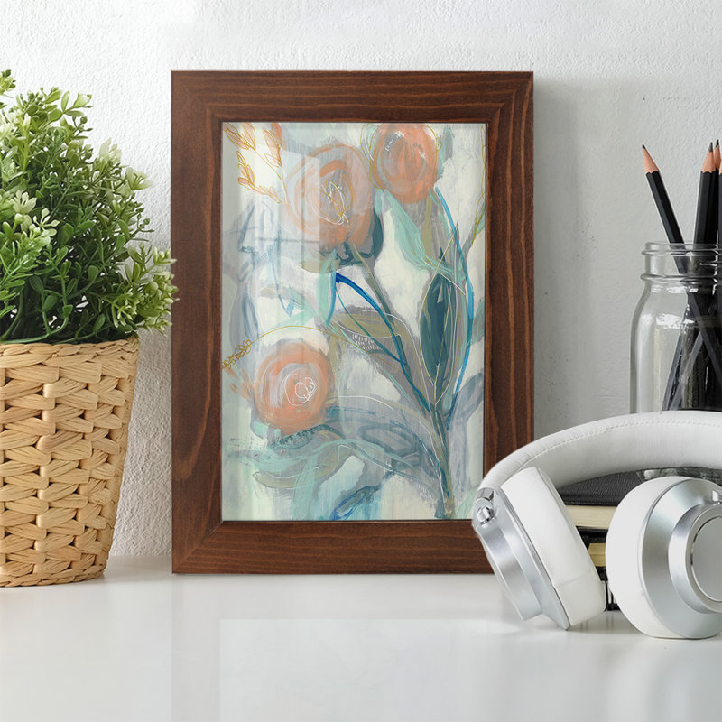 «Flower Grouping I», impression sur papier, H 7 po x l 5 po x P 1 po, Châtaigne