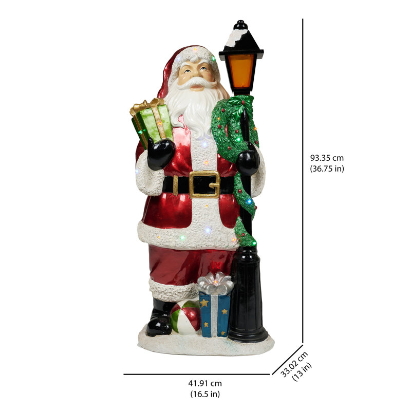 Santa Lamp Post with LED