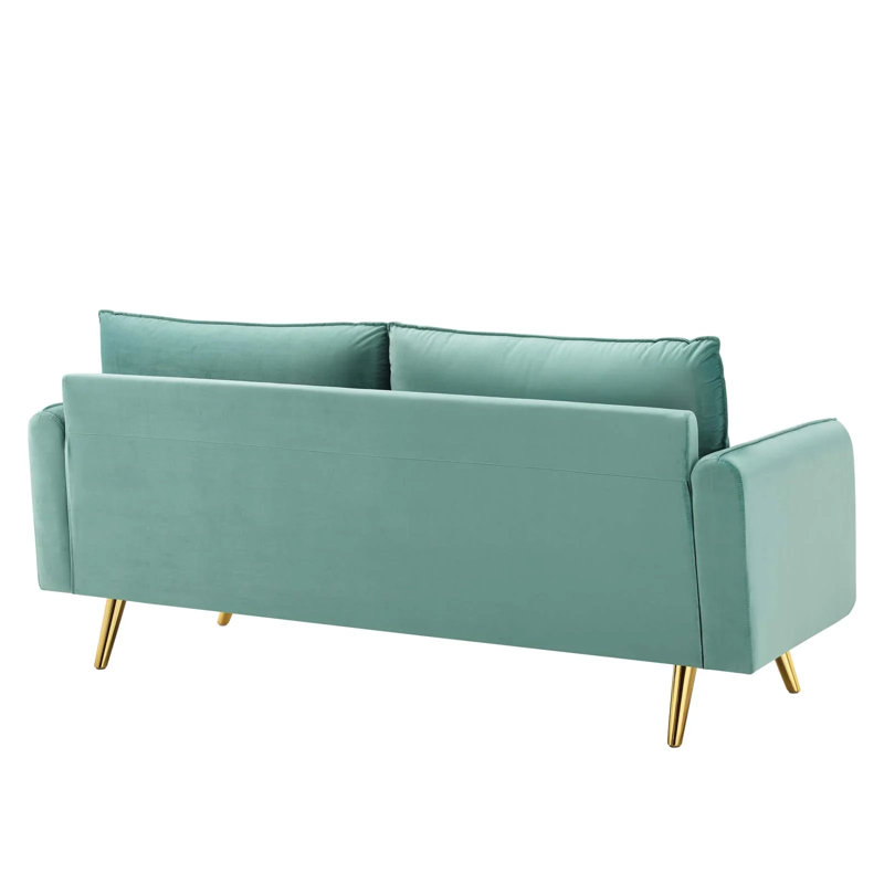 Audrey 72'' Velvet Sofa, Mint Velvet